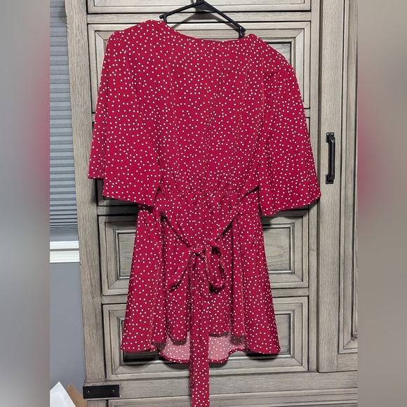 Bloom Chic Women's Red Polka Dot Top - Picture 3 of 3